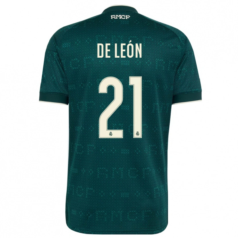 Danxen Mann Jeremy De León #21 Mørk Skifergrå Hvit Bortetrøye Drakt Trøye 2026/27 Skjorter T-Skjorte