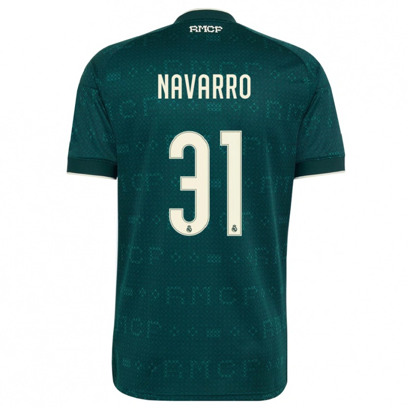 Danxen Mann Javi Navarro #31 Mørk Skifergrå Hvit Bortetrøye Drakt Trøye 2026/27 Skjorter T-Skjorte