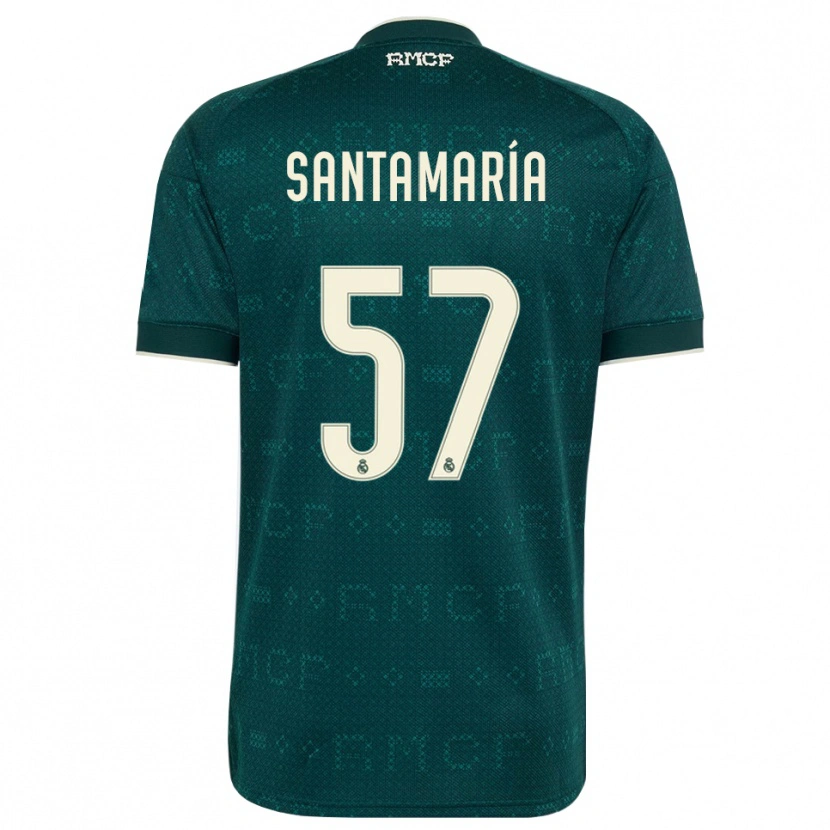 Danxen Mann Fran Santamaría #57 Mørk Skifergrå Hvit Bortetrøye Drakt Trøye 2026/27 Skjorter T-Skjorte