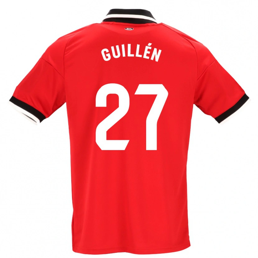 Danxen Mann Nico Guillén #27 Svart Hvit Rød Bortetrøye Drakt Trøye 2026/27 Skjorter T-Skjorte