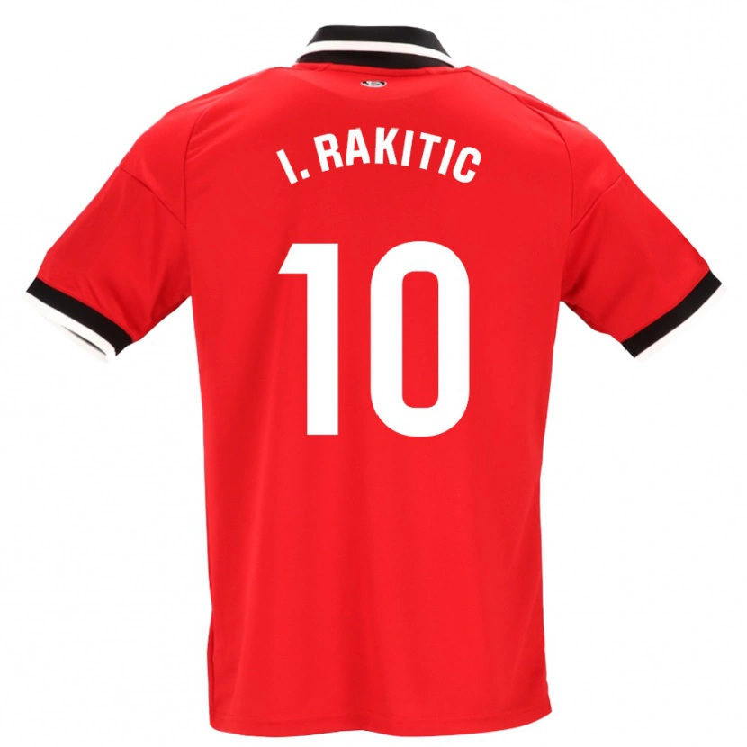 Danxen Mann Ivan Rakitic #10 Svart Hvit Rød Bortetrøye Drakt Trøye 2026/27 Skjorter T-Skjorte