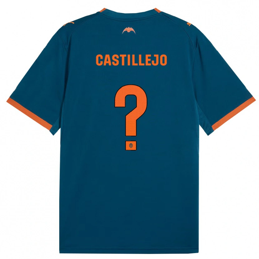 Danxen Mann Samu Castillejo #0 Stålblå Oransje Bortetrøye Drakt Trøye 2026/27 Skjorter T-Skjorte