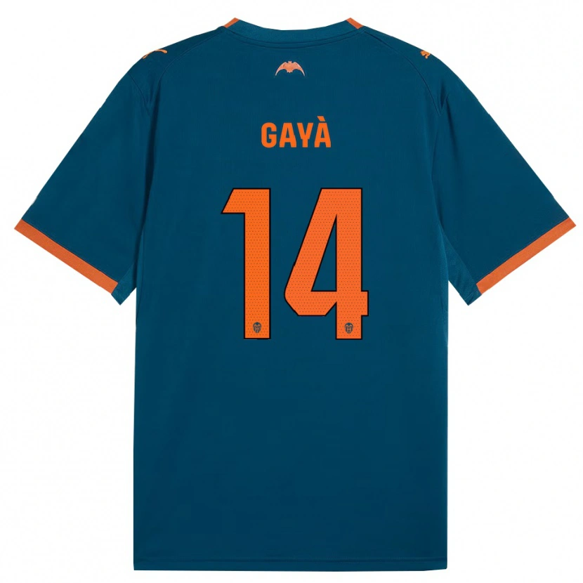 Danxen Mann José Gayà #14 Stålblå Oransje Bortetrøye Drakt Trøye 2026/27 Skjorter T-Skjorte