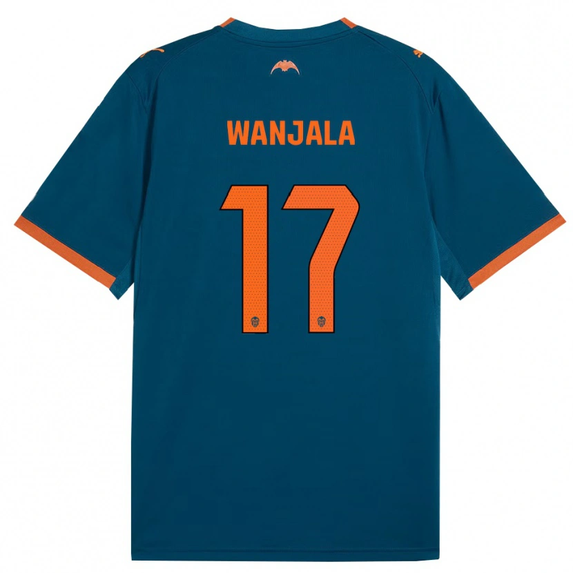 Danxen Mann Amos Wanjala #17 Stålblå Oransje Bortetrøye Drakt Trøye 2026/27 Skjorter T-Skjorte
