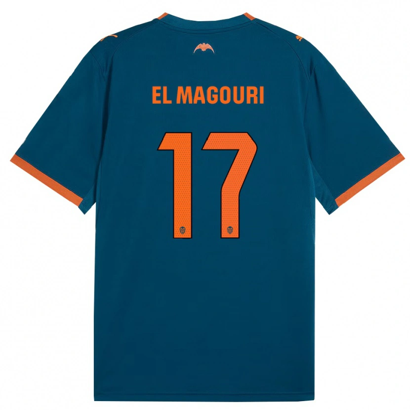 Danxen Mann Anas El Magouri #17 Stålblå Oransje Bortetrøye Drakt Trøye 2026/27 Skjorter T-Skjorte