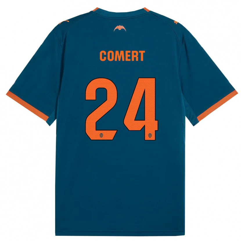 Danxen Mann Eray Comert #24 Stålblå Oransje Bortetrøye Drakt Trøye 2026/27 Skjorter T-Skjorte