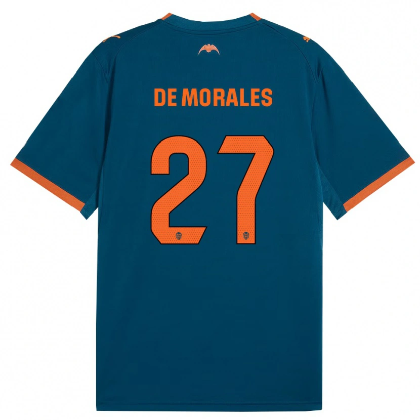 Danxen Mann Rubén Muñoz De Morales #27 Stålblå Oransje Bortetrøye Drakt Trøye 2026/27 Skjorter T-Skjorte