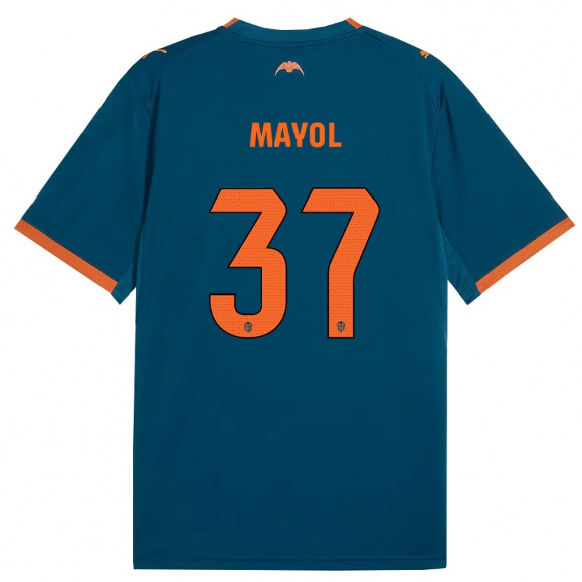 Danxen Mann Aaron Mayol #37 Stålblå Oransje Bortetrøye Drakt Trøye 2026/27 Skjorter T-Skjorte