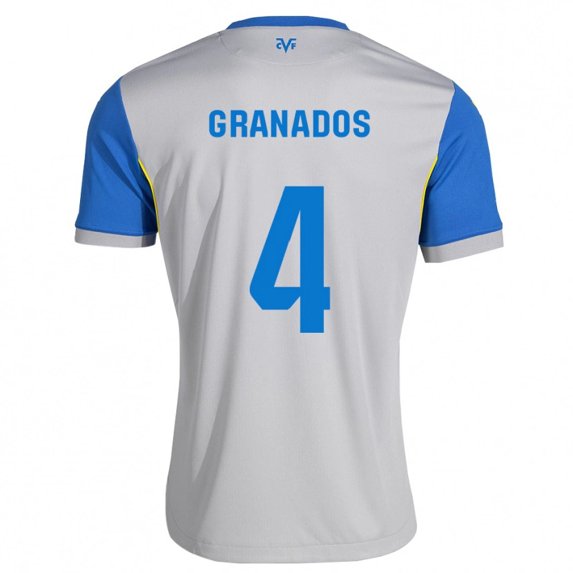 Danxen Mann Carlos Granados #4 Dodger Blå Grå Bortetrøye Drakt Trøye 2026/27 Skjorter T-Skjorte