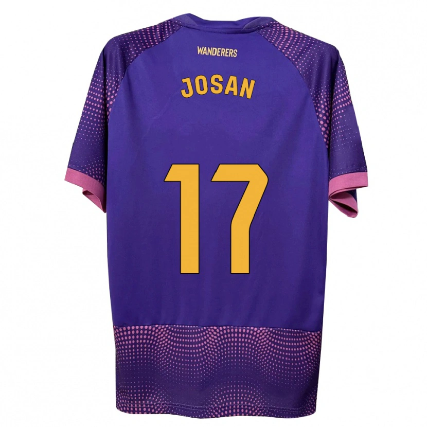 Danxen Mann José Antonio Ferrández Pomares #17 Lilla Hvit Rosa Bortetrøye Drakt Trøye 2026/27 Skjorter T-Skjorte