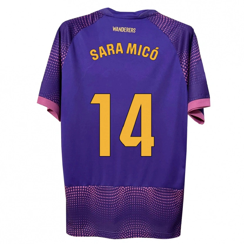 Danxen Mann Sara Micó #14 Lilla Hvit Rosa Bortetrøye Drakt Trøye 2026/27 Skjorter T-Skjorte