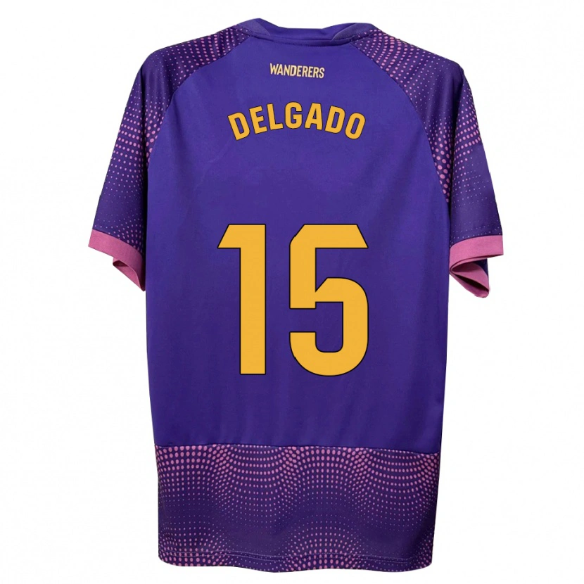 Danxen Mann David Delgado #15 Lilla Hvit Rosa Bortetrøye Drakt Trøye 2026/27 Skjorter T-Skjorte