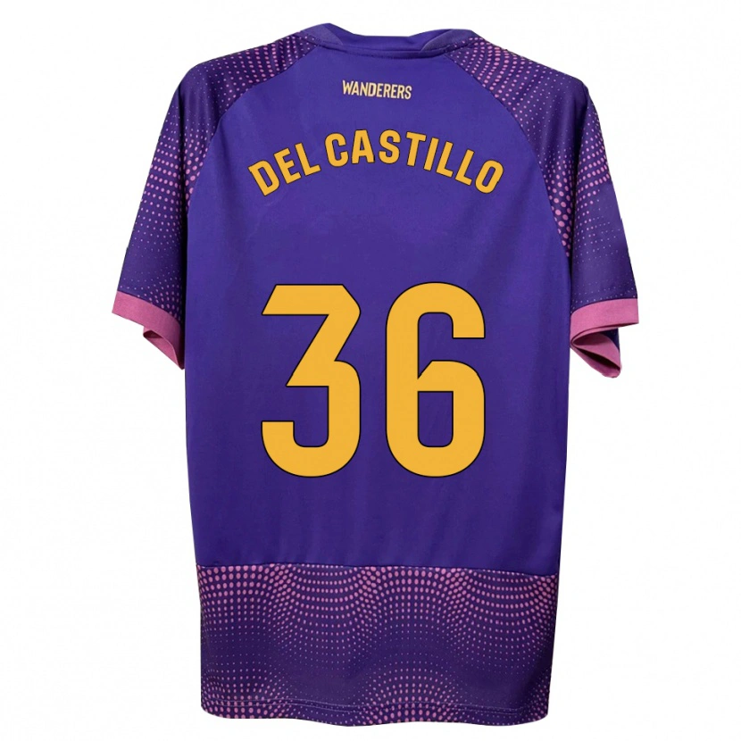 Danxen Mann Gonzalo Del Castillo #36 Lilla Hvit Rosa Bortetrøye Drakt Trøye 2026/27 Skjorter T-Skjorte