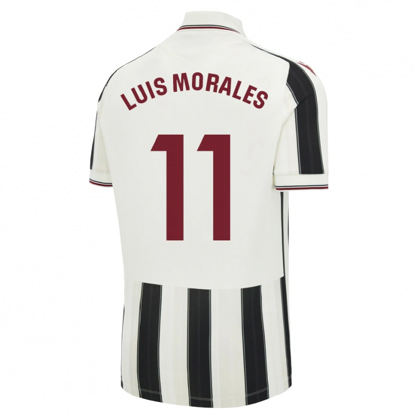 Danxen Mann José Luis Morales #11 Svart Hvit Rød Bortetrøye Drakt Trøye 2026/27 Skjorter T-Skjorte