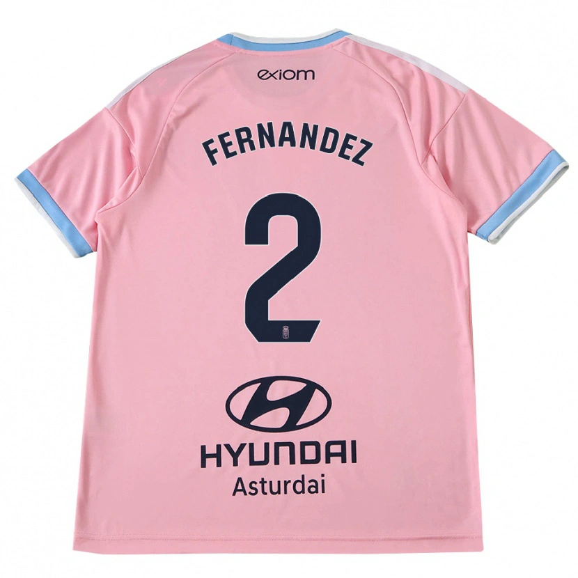 Danxen Mann Adrián Fernández #2 Kornblomstblå Rosa Bortetrøye Drakt Trøye 2026/27 Skjorter T-Skjorte