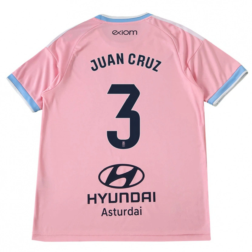 Danxen Mann Juan Cruz #3 Kornblomstblå Rosa Bortetrøye Drakt Trøye 2026/27 Skjorter T-Skjorte