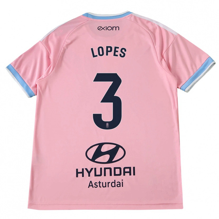 Danxen Mann Adrián Lopes #3 Kornblomstblå Rosa Bortetrøye Drakt Trøye 2026/27 Skjorter T-Skjorte