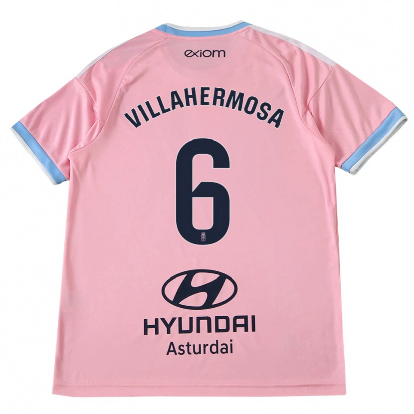 Danxen Mann Dani Villahermosa #6 Kornblomstblå Rosa Bortetrøye Drakt Trøye 2026/27 Skjorter T-Skjorte
