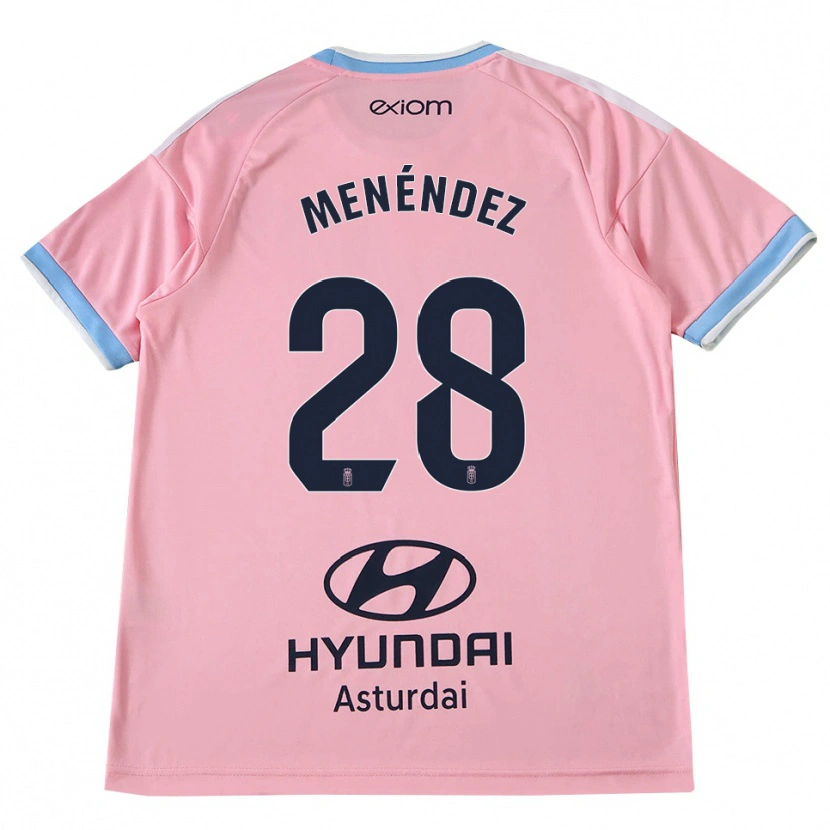 Danxen Mann Diego Menéndez #28 Kornblomstblå Rosa Bortetrøye Drakt Trøye 2026/27 Skjorter T-Skjorte