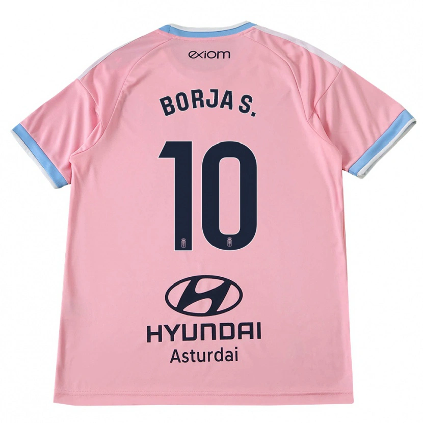 Danxen Mann Borja Sánchez #10 Kornblomstblå Rosa Bortetrøye Drakt Trøye 2026/27 Skjorter T-Skjorte