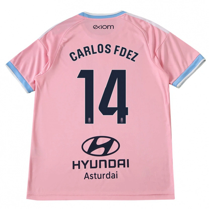 Danxen Mann Carlos Fernández #14 Kornblomstblå Rosa Bortetrøye Drakt Trøye 2026/27 Skjorter T-Skjorte