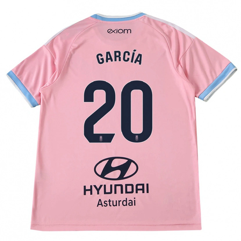Danxen Mann Pelayo García #20 Kornblomstblå Rosa Bortetrøye Drakt Trøye 2026/27 Skjorter T-Skjorte