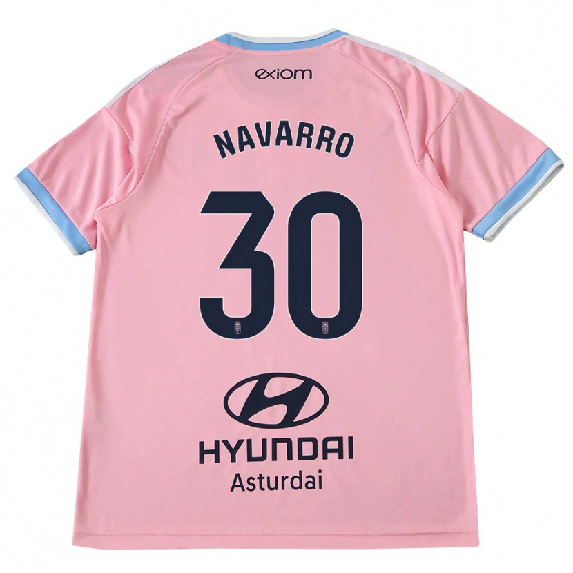Danxen Mann Iker Navarro #30 Kornblomstblå Rosa Bortetrøye Drakt Trøye 2026/27 Skjorter T-Skjorte