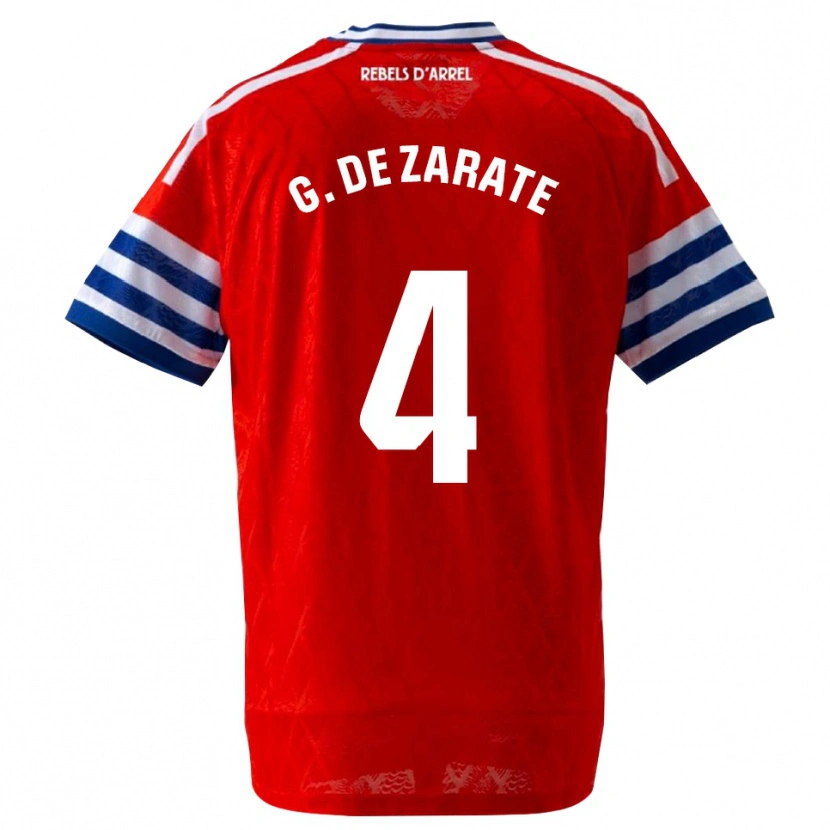 Danxen Mann Urko González De Zárate #4 Kongelig Blå Rød Bortetrøye Drakt Trøye 2026/27 Skjorter T-Skjorte