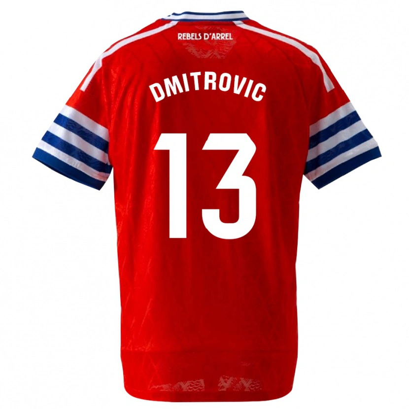 Danxen Mann Marko Dmitrovic #13 Kongelig Blå Rød Bortetrøye Drakt Trøye 2026/27 Skjorter T-Skjorte