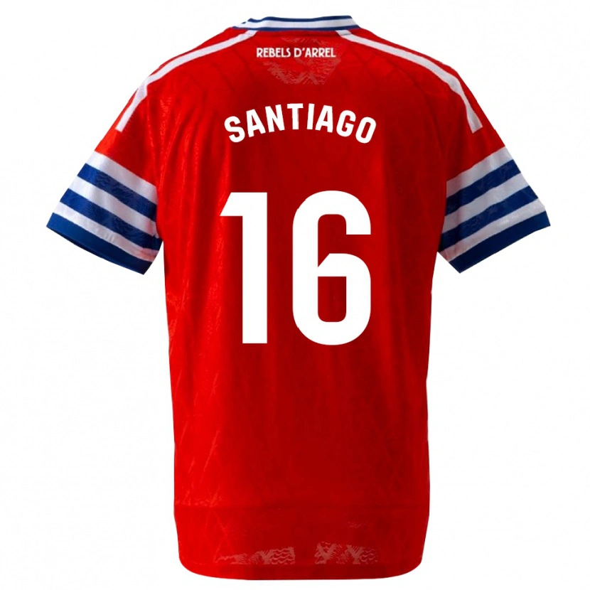 Danxen Mann Alejandro Santiago #16 Kongelig Blå Rød Bortetrøye Drakt Trøye 2026/27 Skjorter T-Skjorte