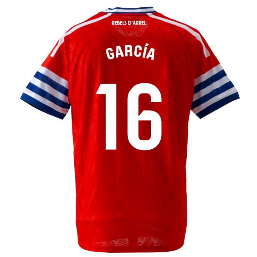 Danxen Mann Marc García #16 Kongelig Blå Rød Bortetrøye Drakt Trøye 2026/27 Skjorter T-Skjorte