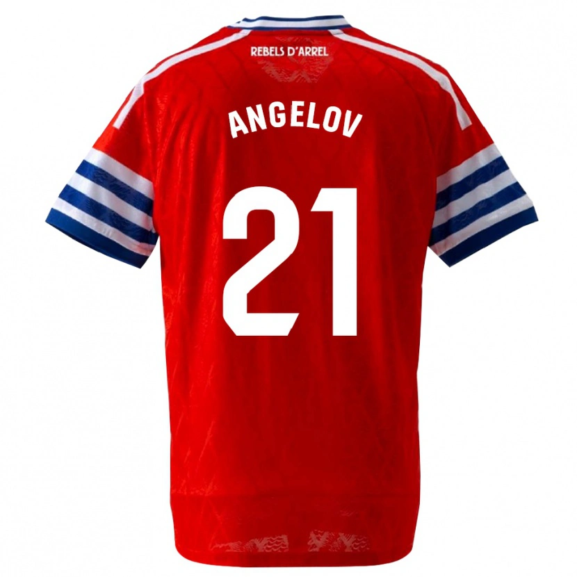Danxen Mann Georgi Angelov #21 Kongelig Blå Rød Bortetrøye Drakt Trøye 2026/27 Skjorter T-Skjorte