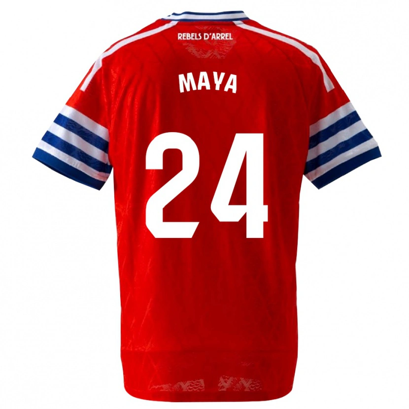 Danxen Mann Rubén Maya #24 Kongelig Blå Rød Bortetrøye Drakt Trøye 2026/27 Skjorter T-Skjorte