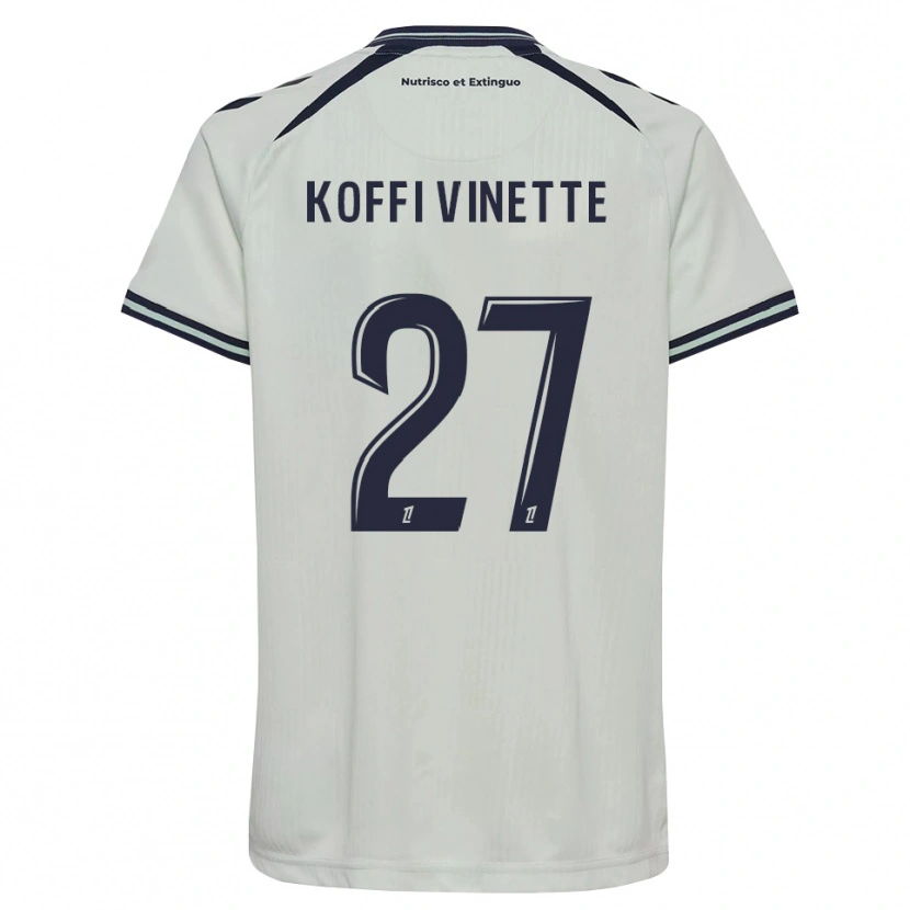Danxen Mann Enzo Koffi #27 Midnattblå Hvit Bortetrøye Drakt Trøye 2026/27 Skjorter T-Skjorte
