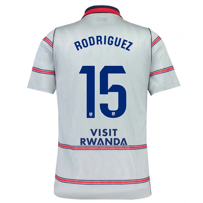 Danxen Mann Cinta Rodríguez #15 Grå Rød Marineblå Tredje Sett Drakt Trøye 2026/27 Skjorter T-Skjorte