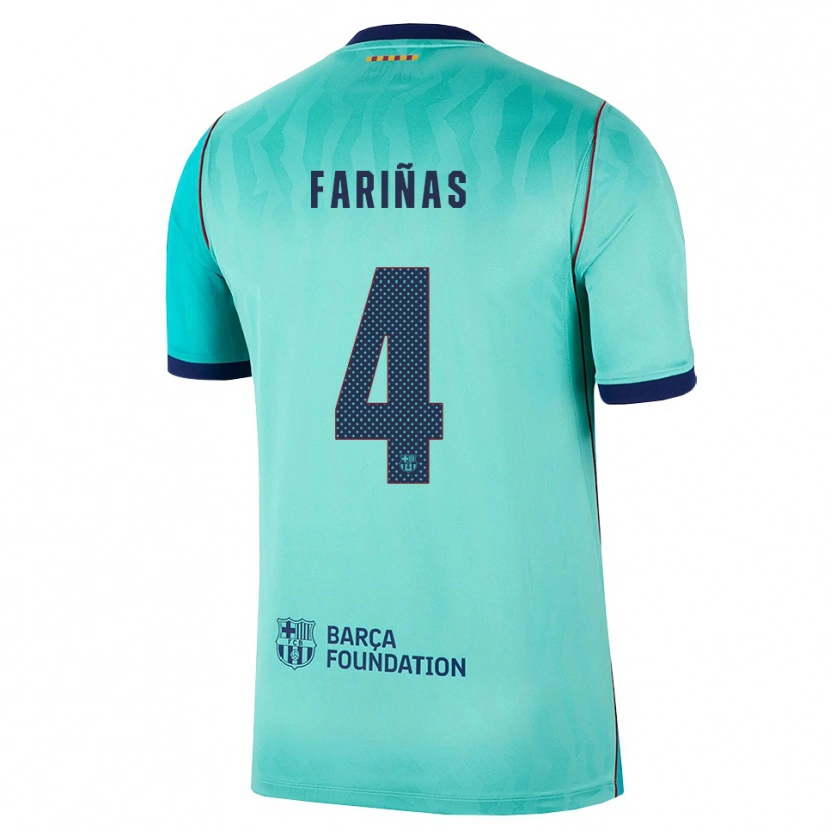 Danxen Mann Brian Fariñas #4 Aqua Mørk Turkis Kongelig Blå Tredje Sett Drakt Trøye 2026/27 Skjorter T-Skjorte