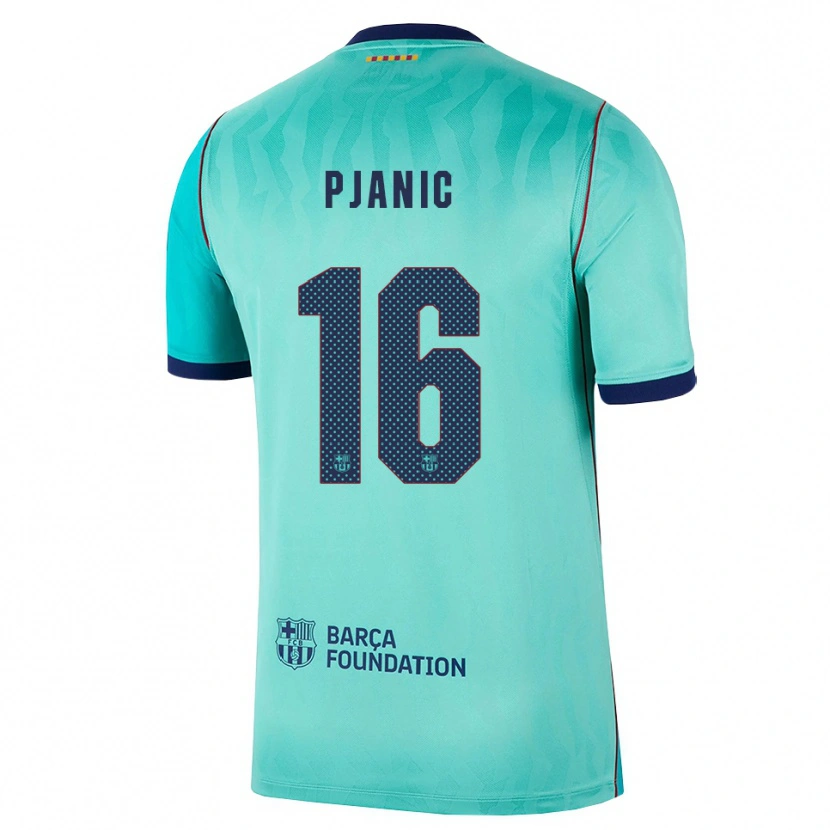 Danxen Mann Miralem Pjanic #16 Aqua Mørk Turkis Kongelig Blå Tredje Sett Drakt Trøye 2026/27 Skjorter T-Skjorte