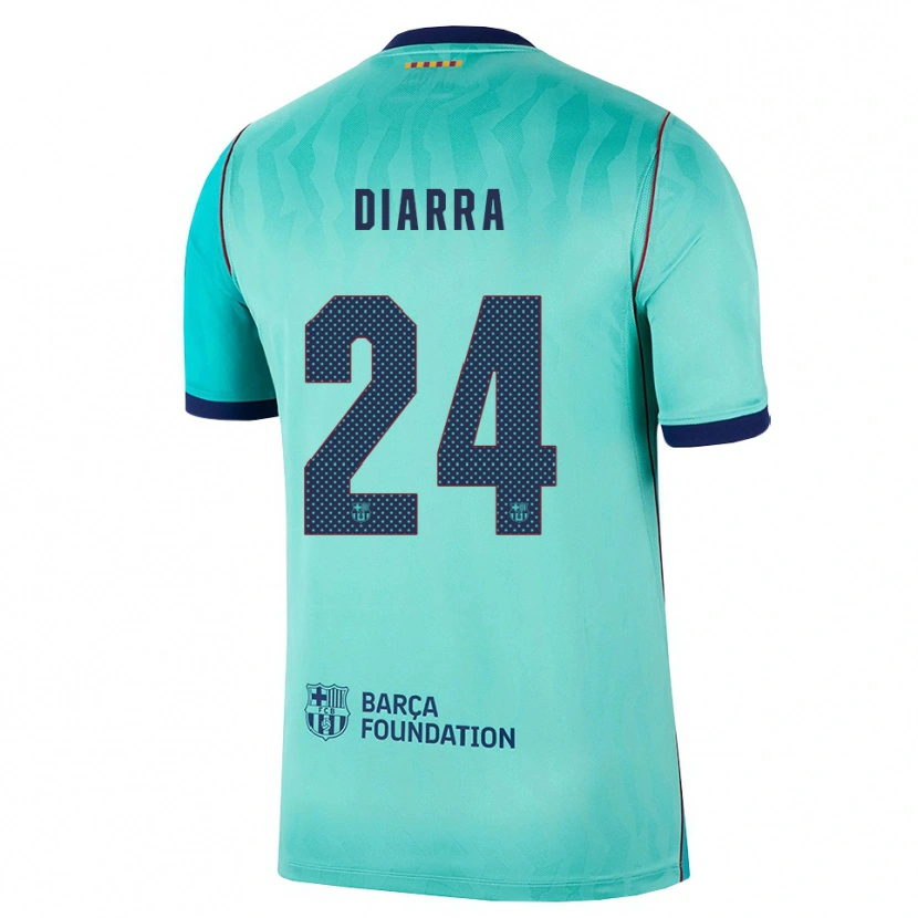 Danxen Mann Ibrahim Diarra #24 Aqua Mørk Turkis Kongelig Blå Tredje Sett Drakt Trøye 2026/27 Skjorter T-Skjorte