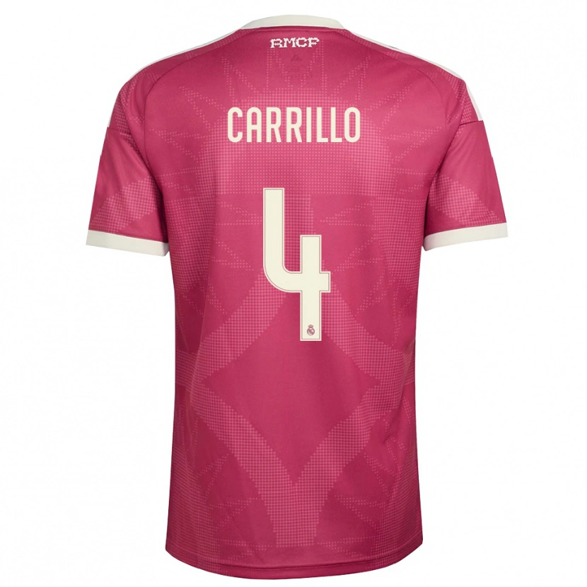 Danxen Mann Alvaro Carrillo #4 Blek Fiolettrød Hvit Tredje Sett Drakt Trøye 2026/27 Skjorter T-Skjorte