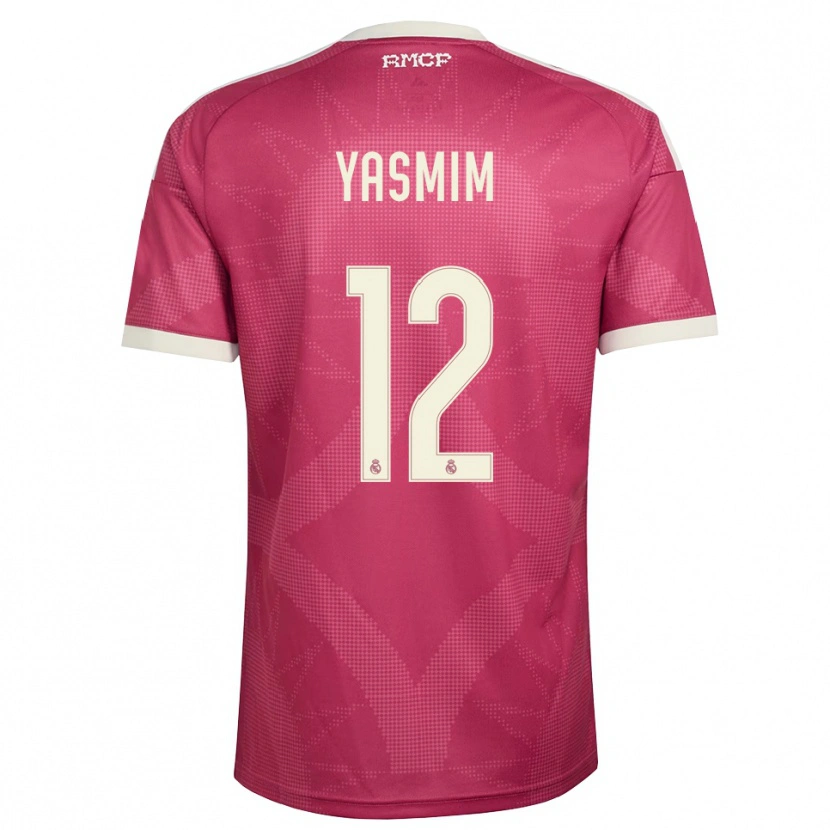 Danxen Mann Yasmim Assis Ribeiro #12 Blek Fiolettrød Hvit Tredje Sett Drakt Trøye 2026/27 Skjorter T-Skjorte