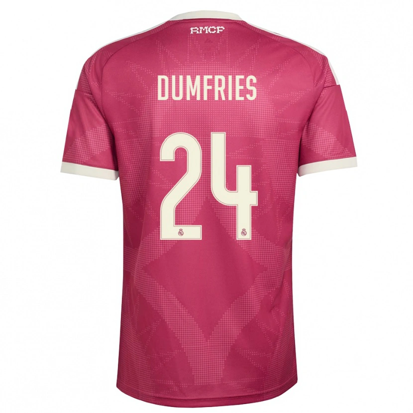 Danxen Mann Denzel Dumfries #24 Blek Fiolettrød Hvit Tredje Sett Drakt Trøye 2026/27 Skjorter T-Skjorte