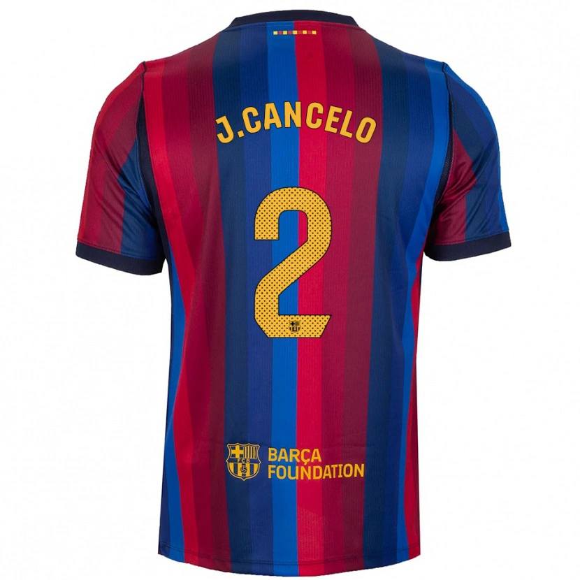 Danxen Mann João Cancelo #2 Kongelig Blå Rød Gul Hjemmetrøye Drakt Trøye 2026/27 Skjorter T-Skjorte