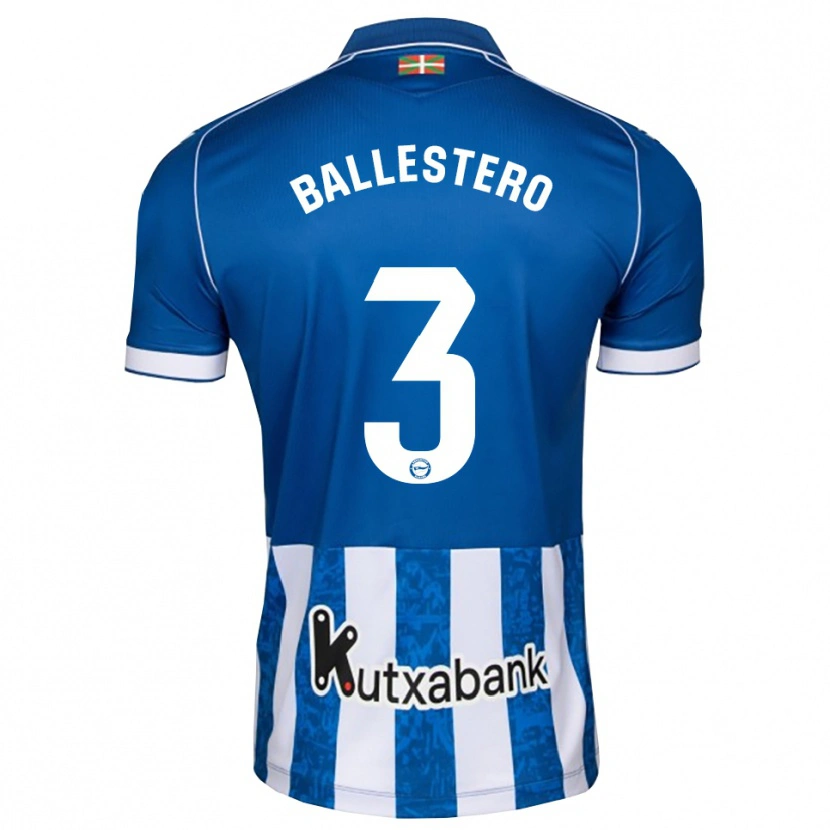 Danxen Dame Carlos Ballestero #3 Blå Hvit Svart Hjemmetrøye Drakt Trøye 2026/27 Skjorter T-Skjorte