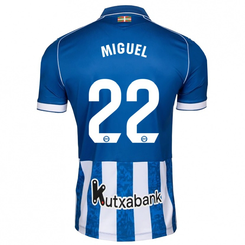 Danxen Dame Miguel Rodríguez #22 Blå Hvit Svart Hjemmetrøye Drakt Trøye 2026/27 Skjorter T-Skjorte