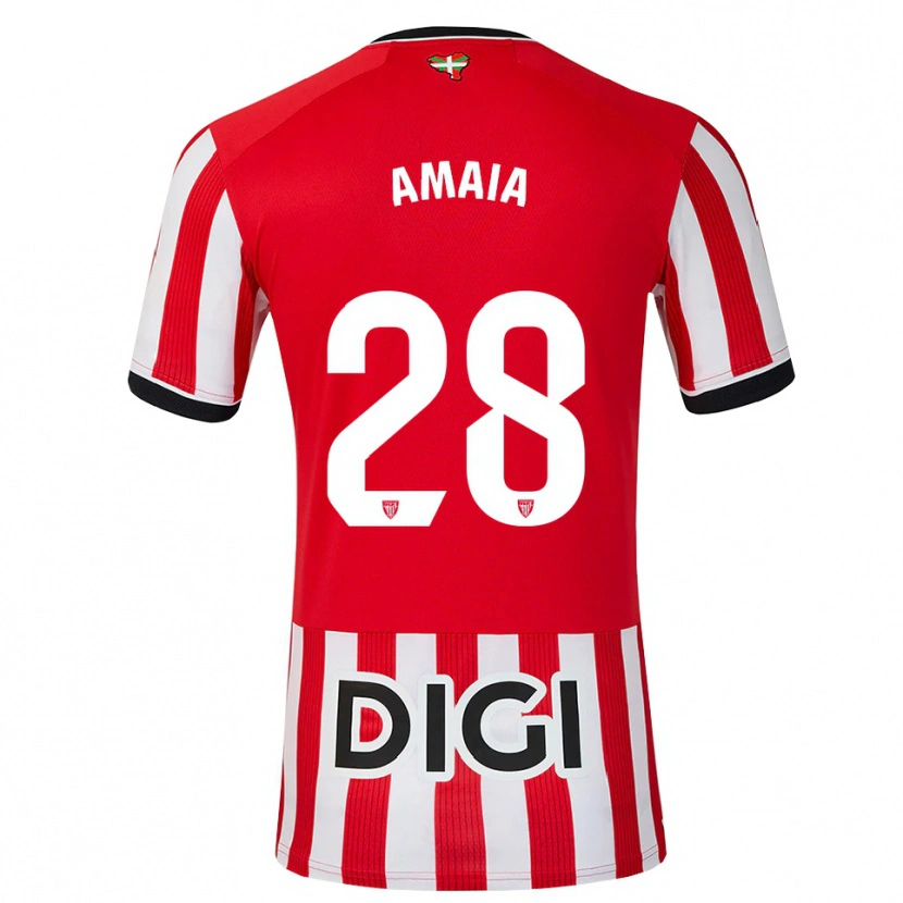 Danxen Dame Amaia Martinez De La Peña #28 Rød Svart Hvit Hjemmetrøye Drakt Trøye 2026/27 Skjorter T-Skjorte
