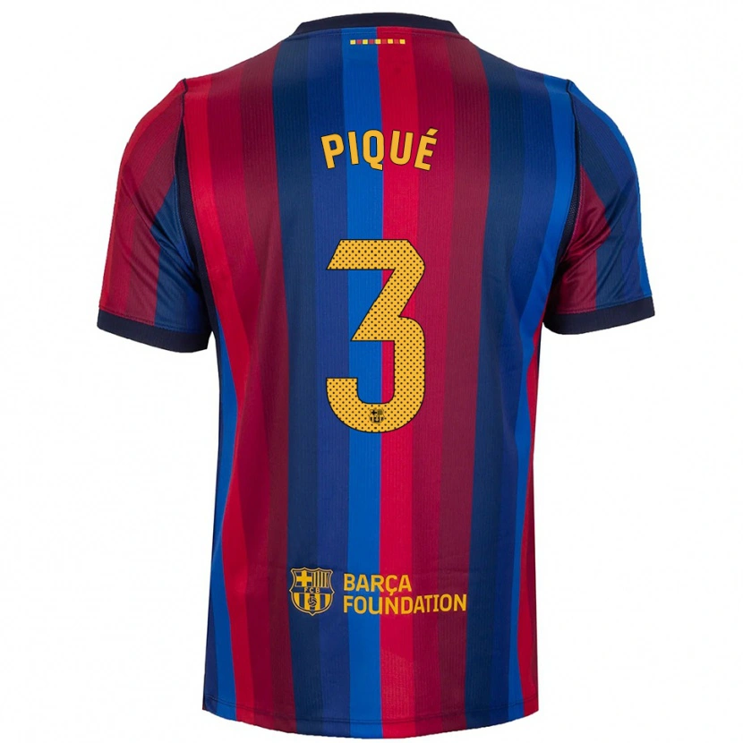 Danxen Dame Gerard Pique #3 Kongelig Blå Rød Gul Hjemmetrøye Drakt Trøye 2026/27 Skjorter T-Skjorte