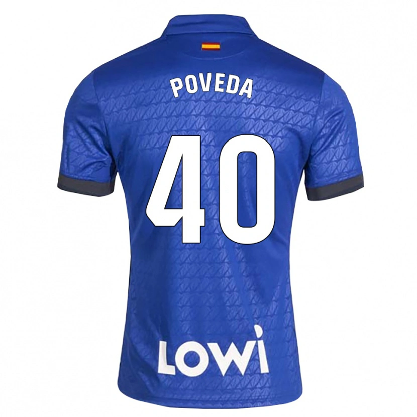 Danxen Dame Pedro Poveda #40 Blå Hvit Svart Hjemmetrøye Drakt Trøye 2026/27 Skjorter T-Skjorte