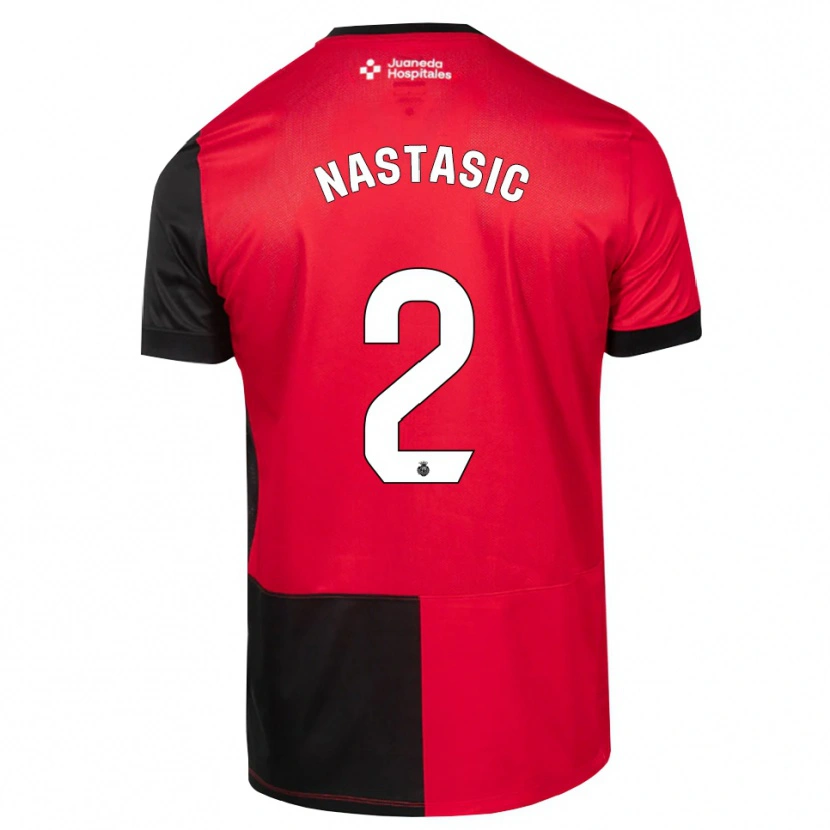 Danxen Dame Matija Nastasic #2 Svart Rød Hvit Hjemmetrøye Drakt Trøye 2026/27 Skjorter T-Skjorte
