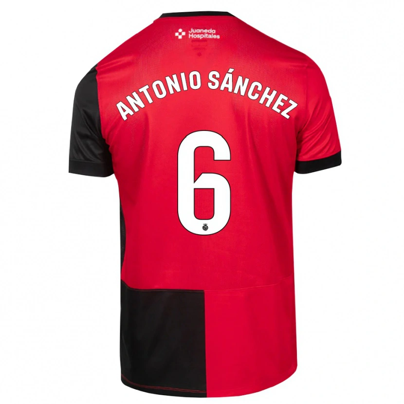 Danxen Dame Antonio Sánchez #6 Svart Rød Hvit Hjemmetrøye Drakt Trøye 2026/27 Skjorter T-Skjorte