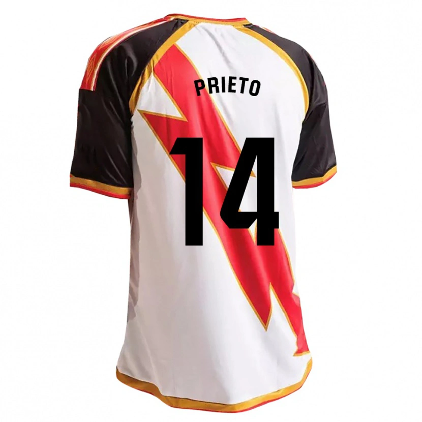 Danxen Dame Pablo Prieto #14 Svart Rød Hvit Gull Hjemmetrøye Drakt Trøye 2026/27 Skjorter T-Skjorte
